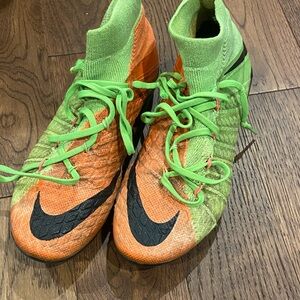 Nike Kids' Orange and Green Soccer cleats